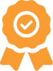 An award icon with a checkmark in the center.
