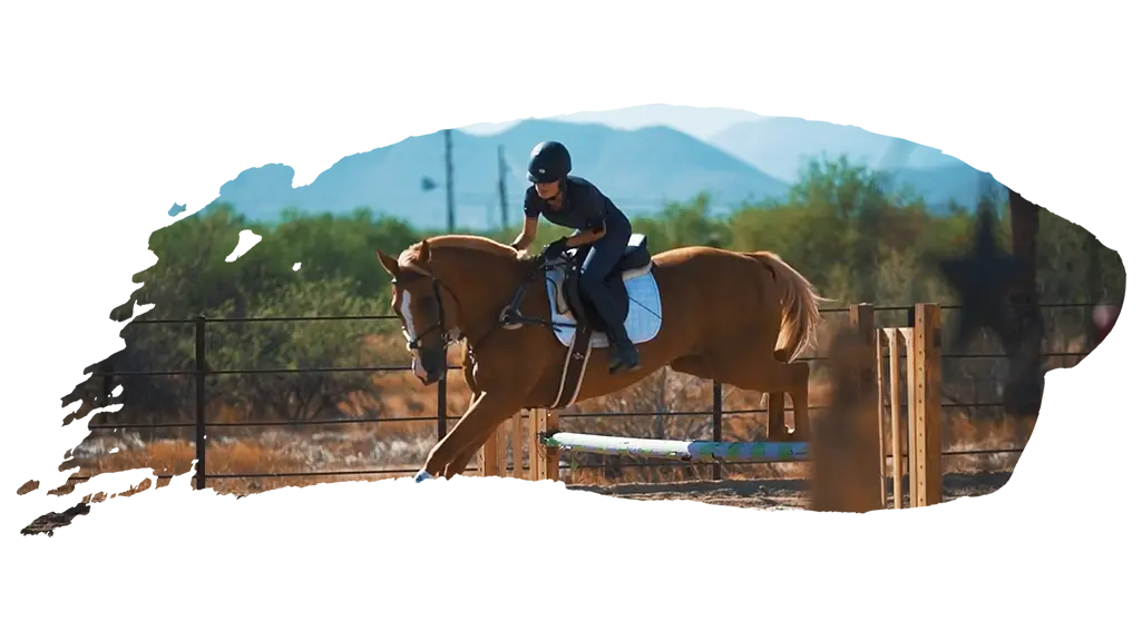 A girl riding a horse.
